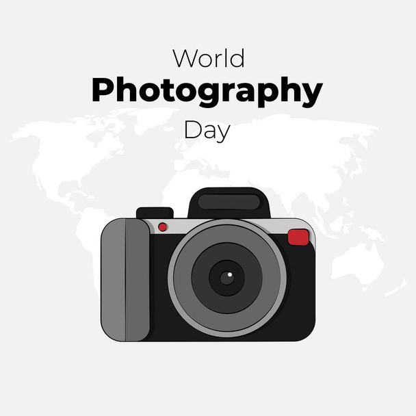 vector illustration for world photography day - Vetor, Imagem