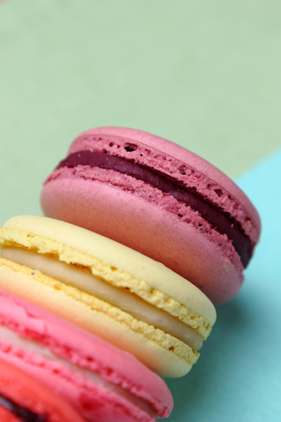 Four Tasty sweet colorful macarons - Foto, immagini