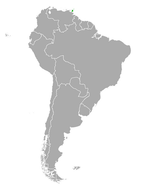 南米のトリニダードとトバゴの地図 - ベクター画像