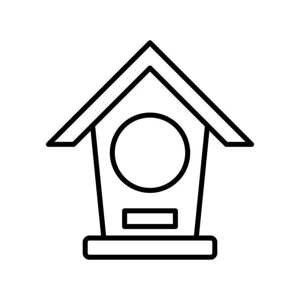 Bird house Outline Vector Icon Desig - Vector, Image