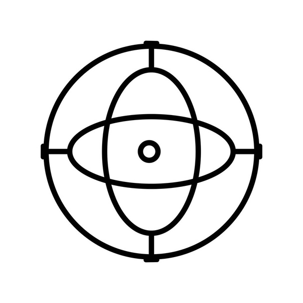 Żyroskop Zarys wektorowy ikony Desig - Wektor, obraz