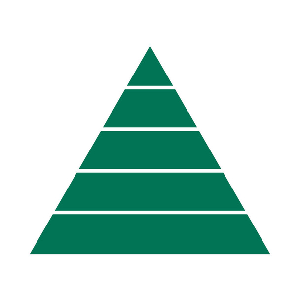 Pyramidendiagramm Infografik Diagramm Symbolvektor auf weißem Hintergrund - Vektor, Bild