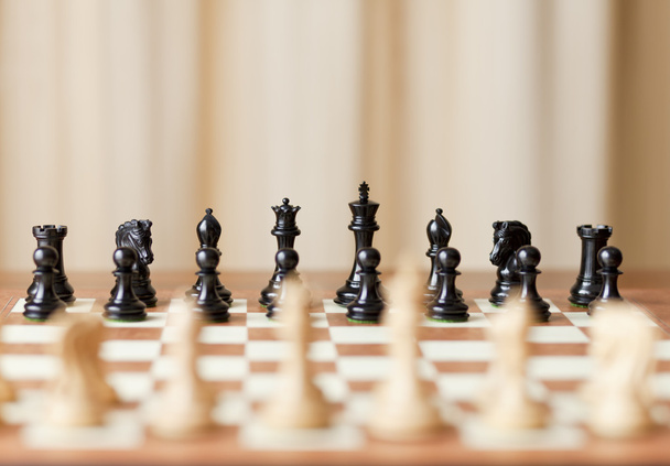 schaakbord met luxe schaakstukken - Foto, afbeelding