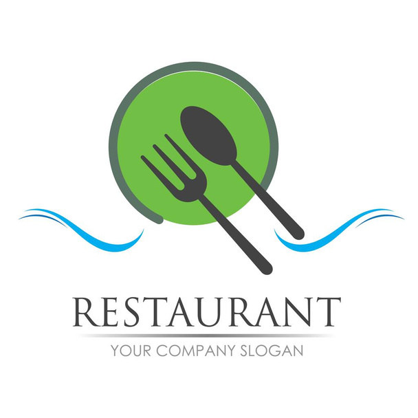 ristorante logo vettoriale illustrazione design template - Vettoriali, immagini