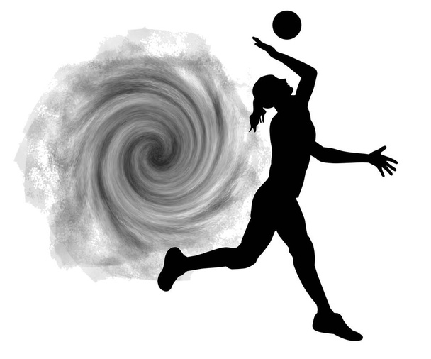 Volejbalová sportovní grafika v kvalitě vektorů. - Vektor, obrázek