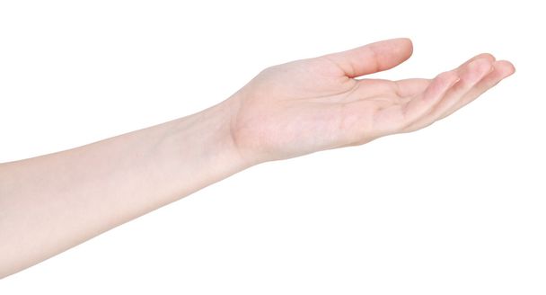 merhamet el hareketi üzerinde beyaz izole - Fotoğraf, Görsel
