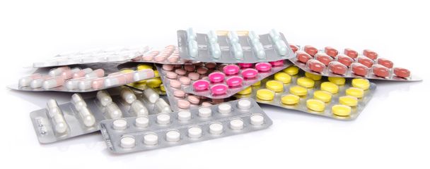 Pillen, Tabletten und Kapseln in Blisterverpackungen - Foto, Bild