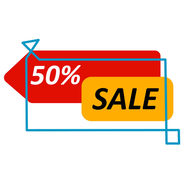 fifty percent Shopping Discount offer - Vektor, Bild