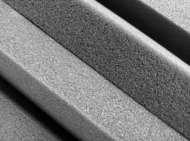 textura de material de espuma gris con superficie de poro fino - Foto, Imagen