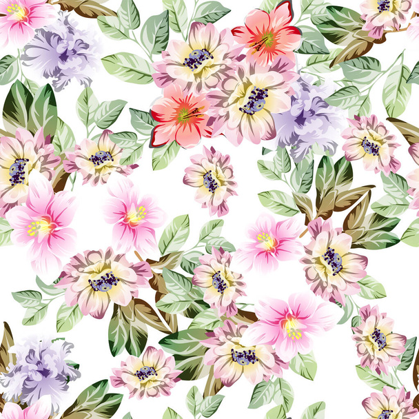 elegant seamless pattern with floral elements - Vector, afbeelding