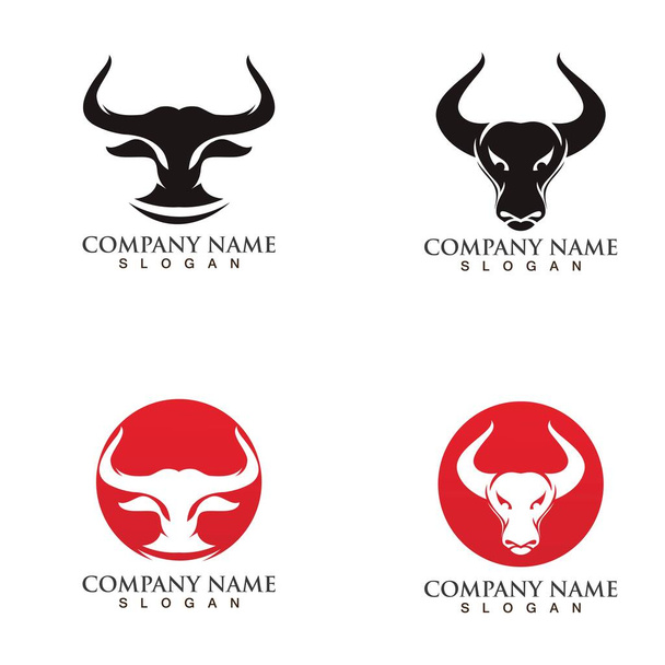 Bull chifre diabo logotipo vetores - Vetor, Imagem
