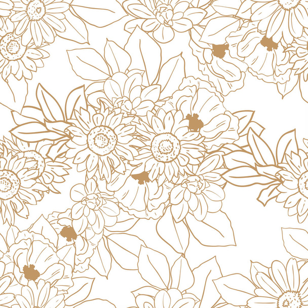 elegant seamless pattern with floral elements - Vektor, kép