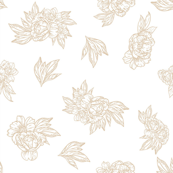elegant seamless pattern with floral elements - Vektor, obrázek