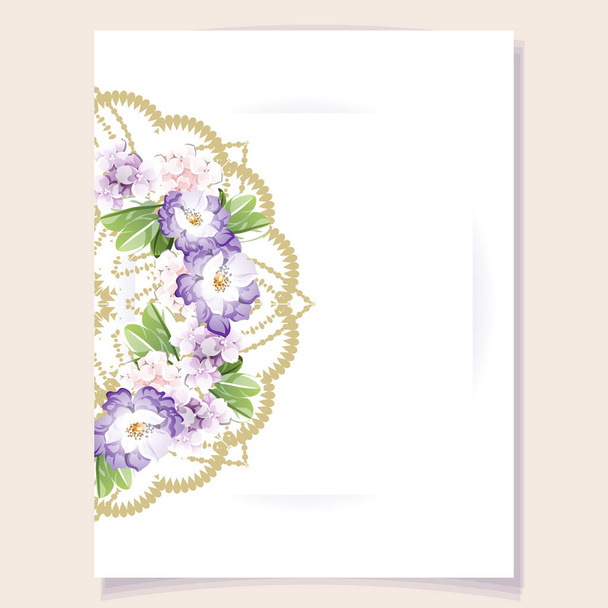 floral card template, vector illustration - Vector, Image