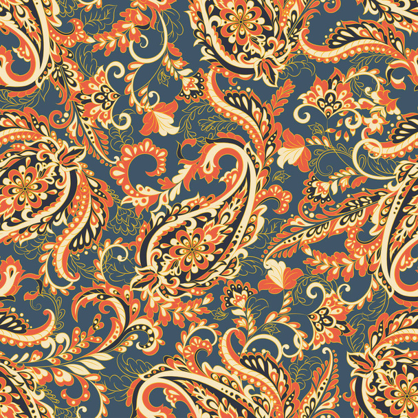 Floral Paisley zökkenőmentes minta. vektor  - Vektor, kép