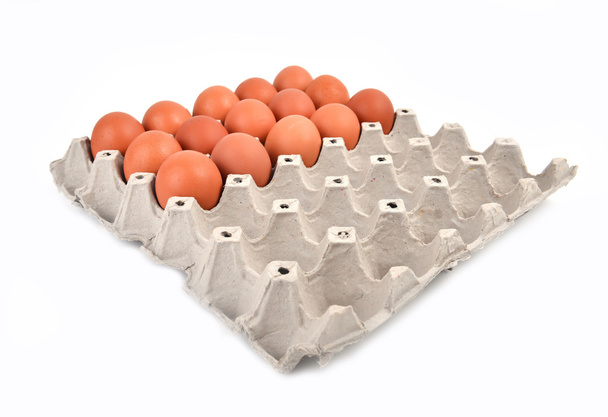 huevos en bandeja de papel
 - Foto, imagen