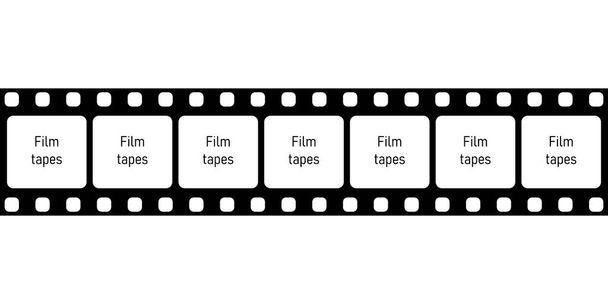 Filmstreifenzeilen-Ikone in flach - Foto, Bild