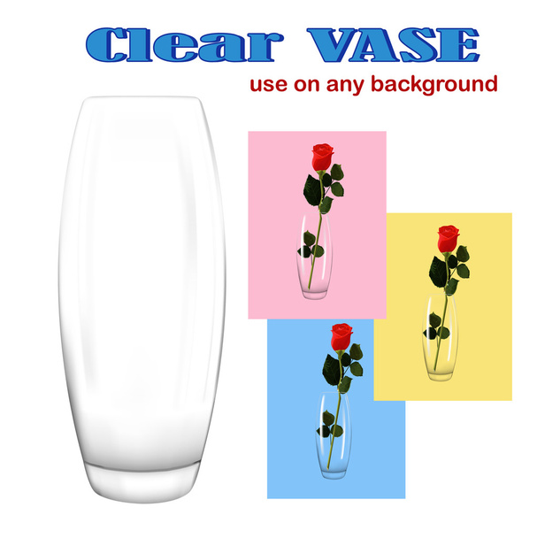 čiré sklo váza - Vektor, obrázek