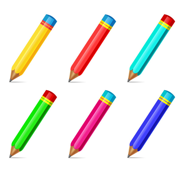 Color Pencil Set - Vector, afbeelding
