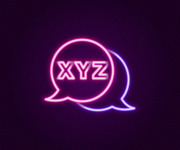 Glowing neon line XYZ Coordinate system icon isolated on black background. XYZ axis for graph statistics display. Colorful outline concept. Vector. - Vector, Image