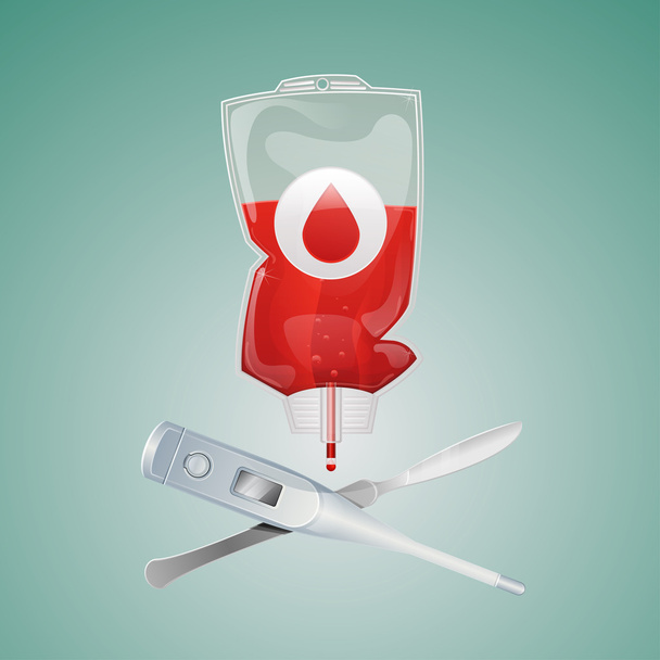 τσάντα αίμα - Διάνυσμα, εικόνα