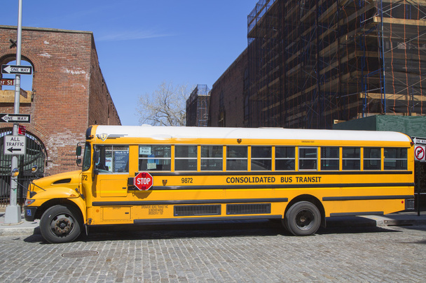 School bus in Brooklyn - Zdjęcie, obraz