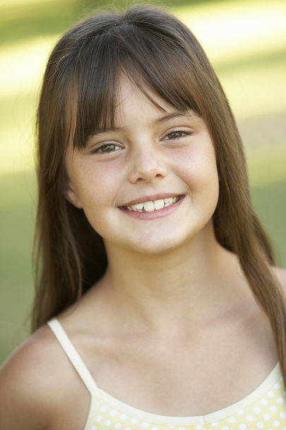 Portrait Of Young Girl In Park - Fotó, kép