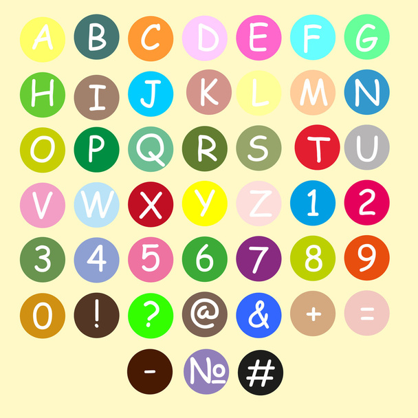 Colorful Alphabet made from plasticine. - Vector, Imagen