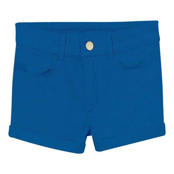 You can make your logo design more beautiful with this Awesome Baby Shorts Mockup In Brilliant Blue Color - Photo, Image