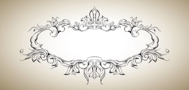 Vector frame with floral elements for registration - Vector, imagen