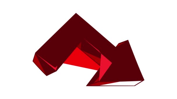 Red broken arrow icon animation - Video, Çekim