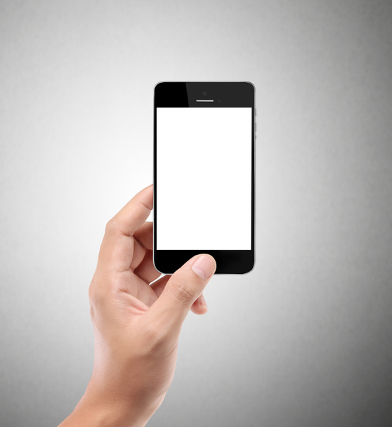 Сучасний мобільний телефон у руці
  - Фото, зображення