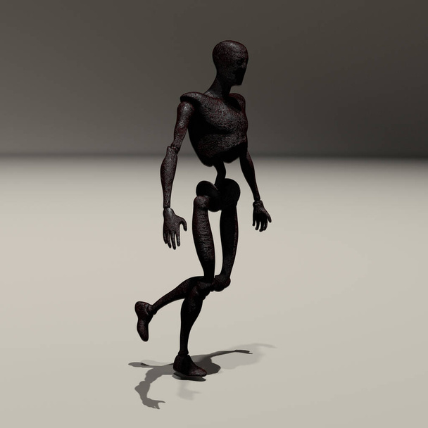 Droid or robot. 3D rendering - Foto, afbeelding
