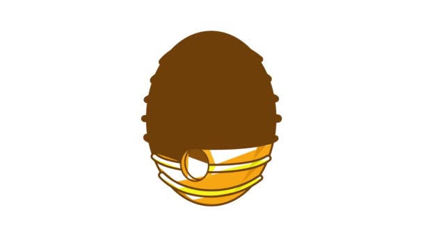 Round beehive icon animation - Séquence, vidéo