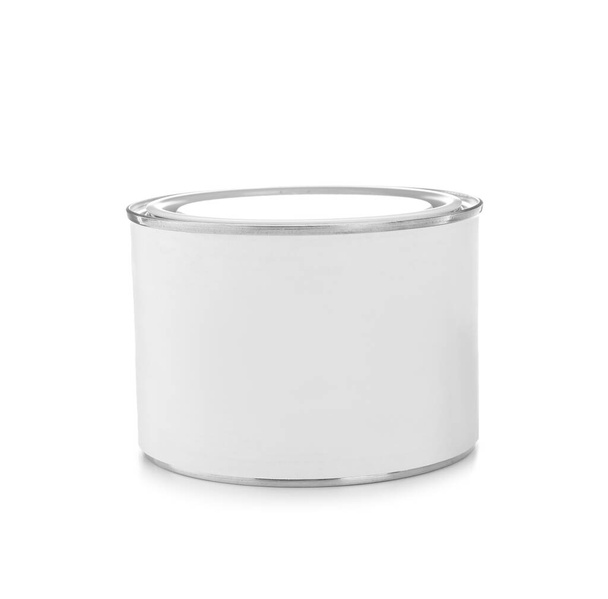 Blank can of paint isolated on white - Foto, imagen
