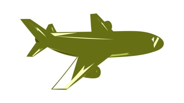 Passenger airplane icon animation - Πλάνα, βίντεο