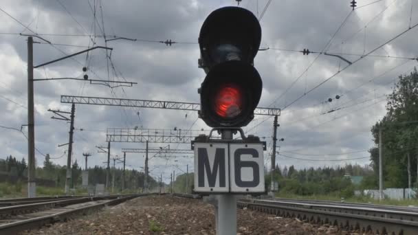 a a vasúti közlekedési lámpa - Felvétel, videó