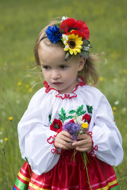 dziewczynka w tradycyjny strój ukraiński - Zdjęcie, obraz