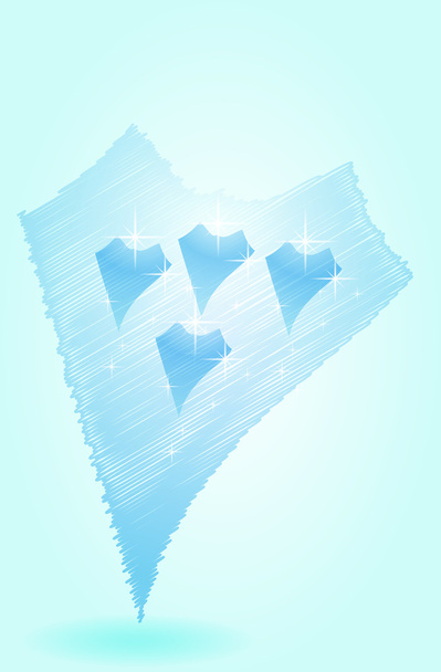氷の心臓 - ベクター画像