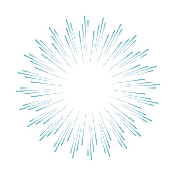 Sun sugarak kék-fehér vektor háttér - Vektor, kép