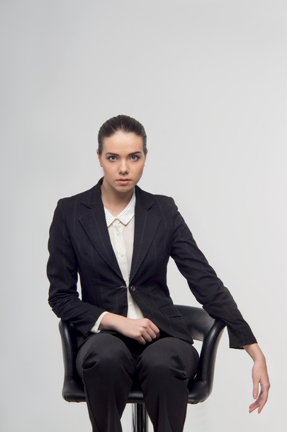 Business woman on the chair - Fotoğraf, Görsel