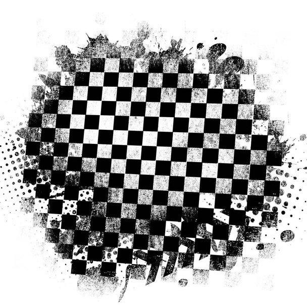 白地にレースフラッグのグランジパターン、ベクトルイラスト - ベクター画像
