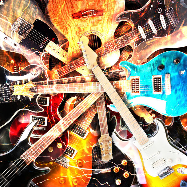 Fondo de guitarras eléctricas
 - Foto, imagen