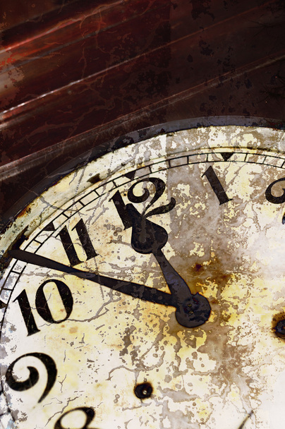 Old cracked clock detail - Φωτογραφία, εικόνα
