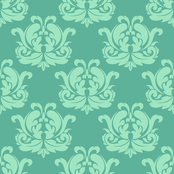 Light green seamless damask pattern - Vecteur, image