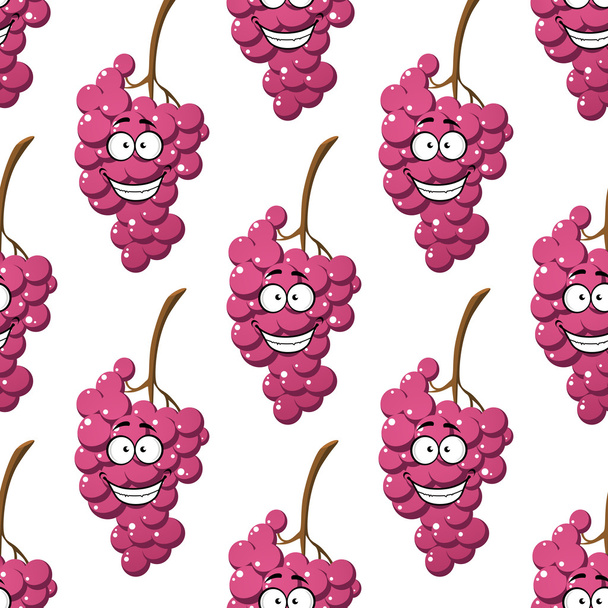 rajzfilm virágcsokrokkal szőlő zökkenőmentes minta - Vektor, kép