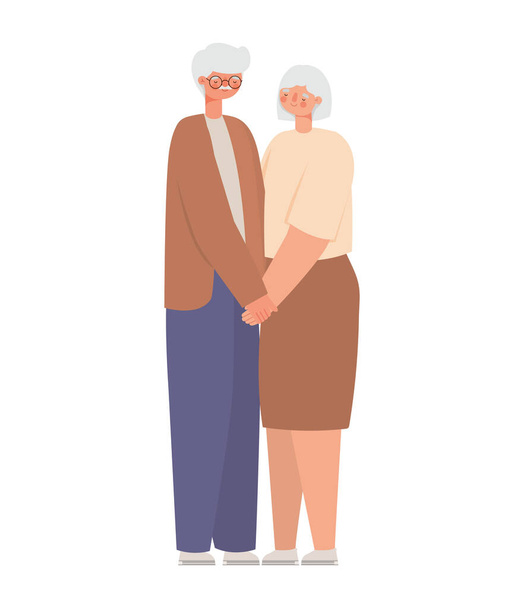 красива ілюстрація бабусь і дідусів
 - Вектор, зображення