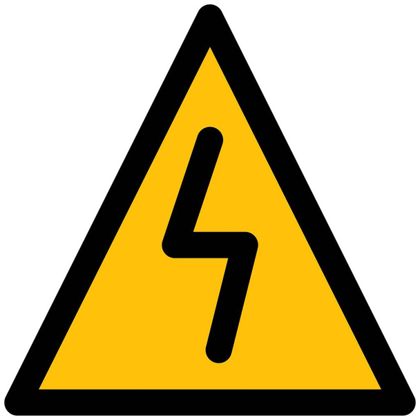 Niebezpieczny znak dla wysokiego napięcia elektrycznego - Wektor, obraz