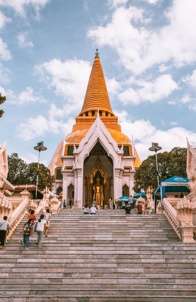 Wat Phra Pathom Chedi Ratchaworamahawihan or Wat Phra Pathommachedi Ratcha Wora Maha Wihan, in Nakhon Pathom, Thailand - Photo, Image