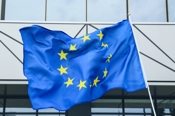 Waving flag of European Union outdoors - Photo, Image